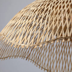 Handwoven Bamboo Pendant Light Chandelier, Chinese Style Basket Lamp Shade